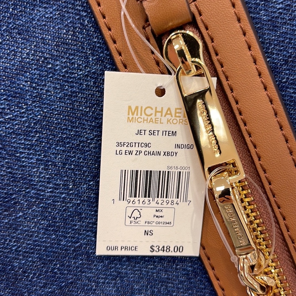 Michael Kors Jet Set Item Large East West Zip Chain Crossbody XBody
Indigo - Picture 6 of 16